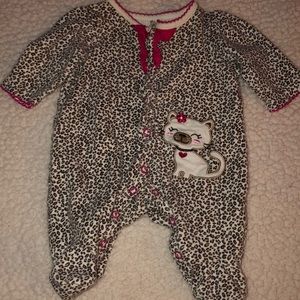 Cheetah print bodysuit with kitty
